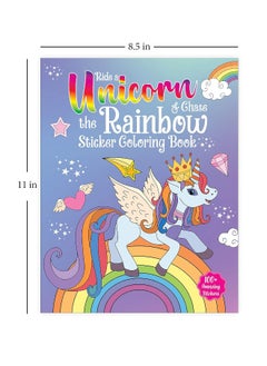 Ride A Unicorn and Chase The Rainbow - Sticker Coloring Book With 100+ Stickers: Fun Activity Book For Children  - Image 5