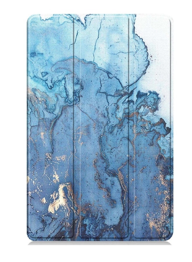 Beauenty Applies to ipad10 case three-fold leather blue marble