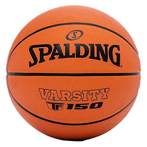Spalding Varsity-TF-150 FIBA Approved Rubber Moulded Indoor/Outdoor Basketball with Butyl Bladder, Orange, Size: 7 (Suitable for Practice/Match/Training) + Free Air Needle - Image 1