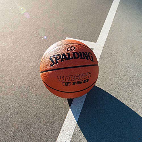 Spalding Varsity-TF-150 FIBA Approved Rubber Moulded Indoor/Outdoor Basketball with Butyl Bladder, Orange, Size: 7 (Suitable for Practice/Match/Training) + Free Air Needle - Image 4