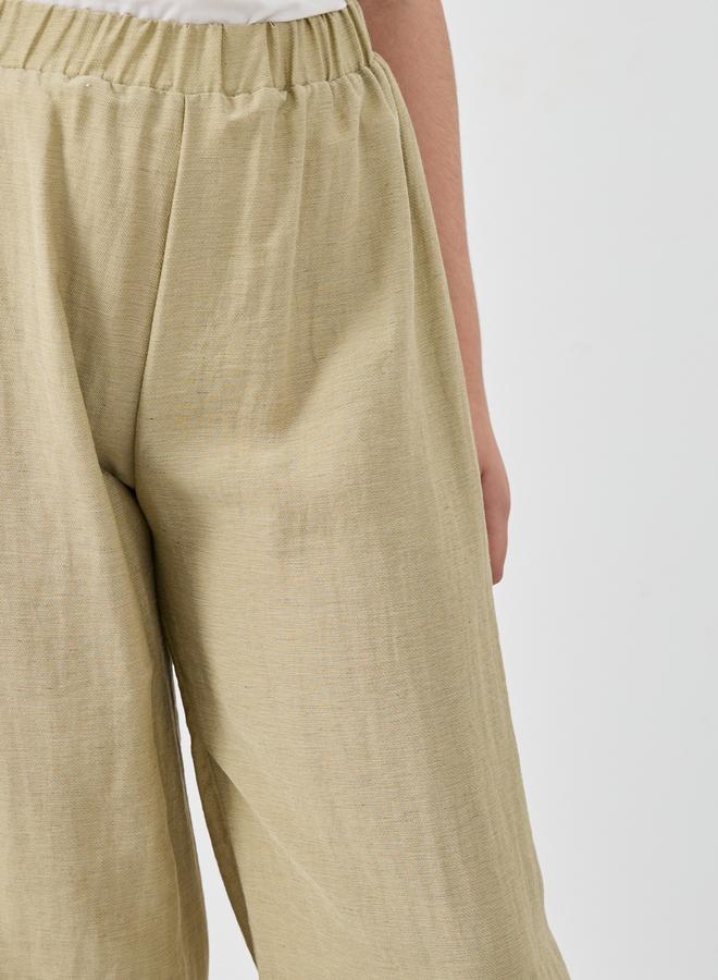 ستايلي بنطلون ستايلي بقصة مريحة وخصر مطاطي - Image 3