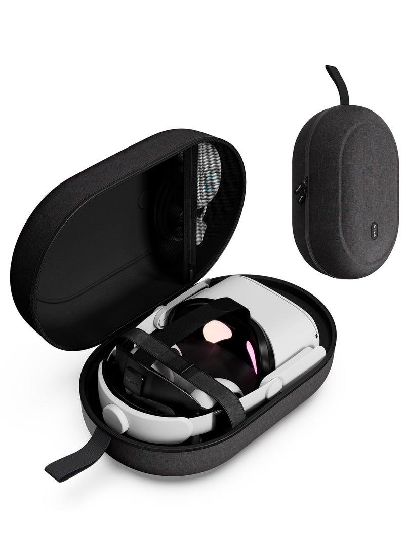 Syntech Large Hard Carrying Case Compatible with Meta Quest 3S/Oculus Quest 3/2/Pro/Pico4 Accessories VR Headset with Elite Strap, Touch Controllers and Others, High Capacity for Storage Travel, The Large Size (Black) - Image 1