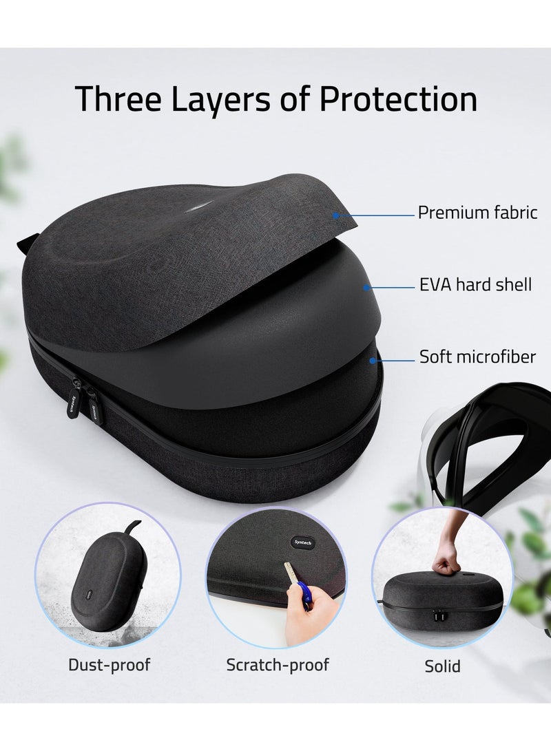 Syntech Large Hard Carrying Case Compatible with Meta Quest 3S/Oculus Quest 3/2/Pro/Pico4 Accessories VR Headset with Elite Strap, Touch Controllers and Others, High Capacity for Storage Travel, The Large Size (Black) - Image 5