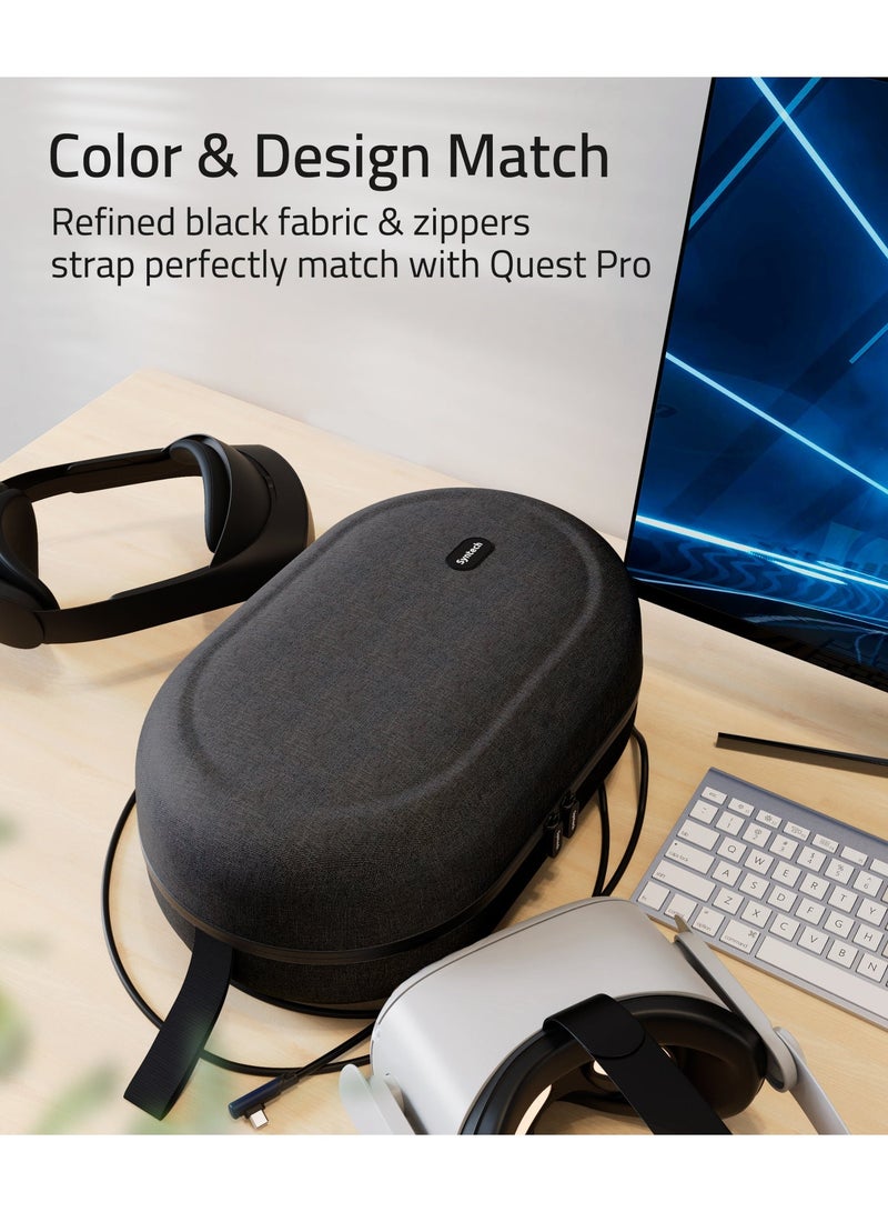 Syntech Large Hard Carrying Case Compatible with Meta Quest 3S/Oculus Quest 3/2/Pro/Pico4 Accessories VR Headset with Elite Strap, Touch Controllers and Others, High Capacity for Storage Travel, The Large Size (Black) - Image 4