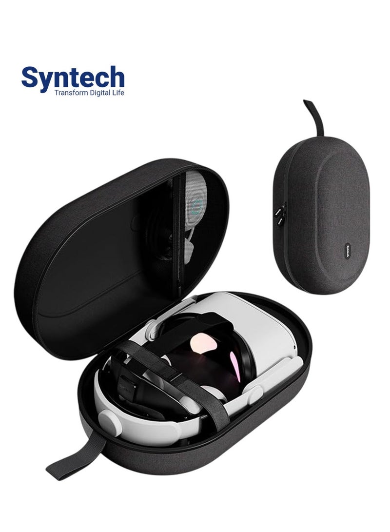 Syntech Large Hard Carrying Case Compatible with Meta Quest 3S/Oculus Quest 3/2/Pro/Pico4 Accessories VR Headset with Elite Strap, Touch Controllers and Others, High Capacity for Storage Travel, The Large Size (Black) - Image 1