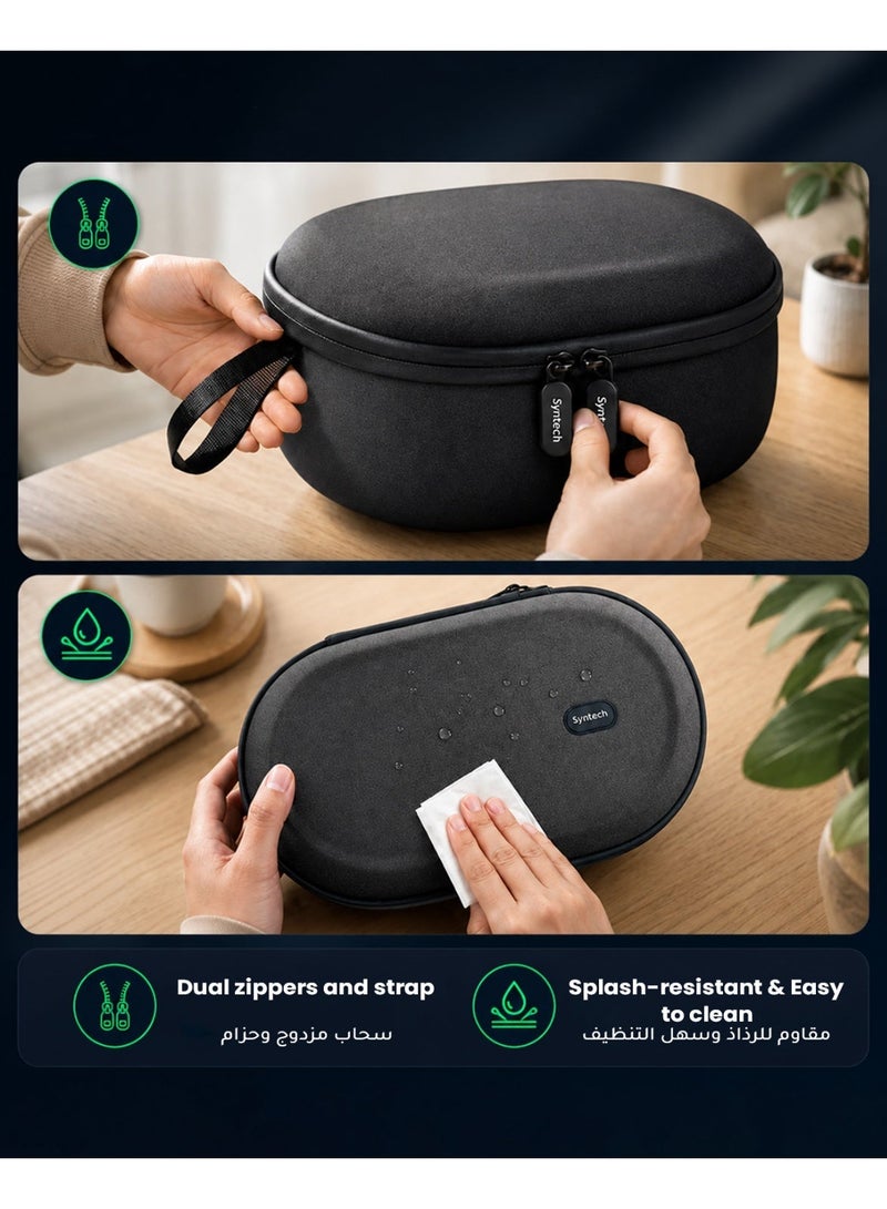 Syntech Large Hard Carrying Case Compatible with Meta Quest 3S/Oculus Quest 3/2/Pro/Pico4 Accessories VR Headset with Elite Strap, Touch Controllers and Others, High Capacity for Storage Travel, The Large Size (Black) - Image 2