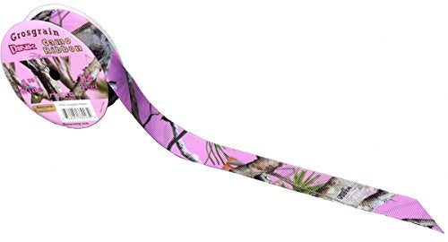 Havercamp Pink Camo Grosgrain Ribbon (1" x 12 ft., fabric ribbon) Pink Camo by Havercamp - Image 5