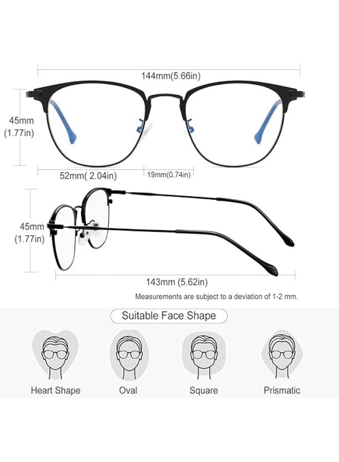 KANASTAL Fashion Blue Light Blocking Glasses for Women and Men, Metal Filter Blue-light Eyewear Ultra Light TV PC Computer Gaming Glass - Image 4
