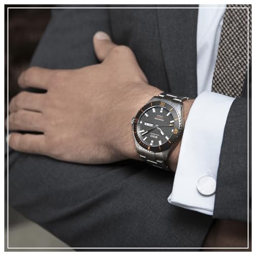 MIDO Ocean Star 200 - Swiss Automatic Watch for Men - 42.5mm Titanium Case - Anthracite Dial - Titanium Bracelet - M0264304406100 - Image 2