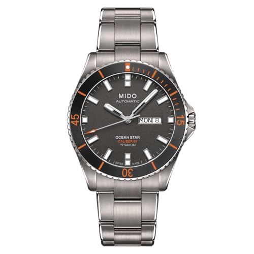 MIDO Ocean Star 200 - Swiss Automatic Watch for Men - 42.5mm Titanium Case - Anthracite Dial - Titanium Bracelet - M0264304406100 - Image 1