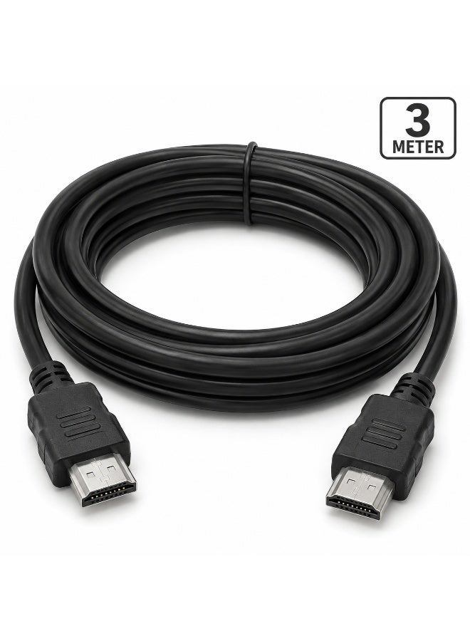 كابل HDMI بطول 3 متر | متوافق مع TV وبلايستيشن 5 وإكس بوكس ون ومونيتور وبروجيكتور وساوند بار TVs, PlayStation 5, Xbox One, Monitors, Projectors, and Soundbars - Image 2