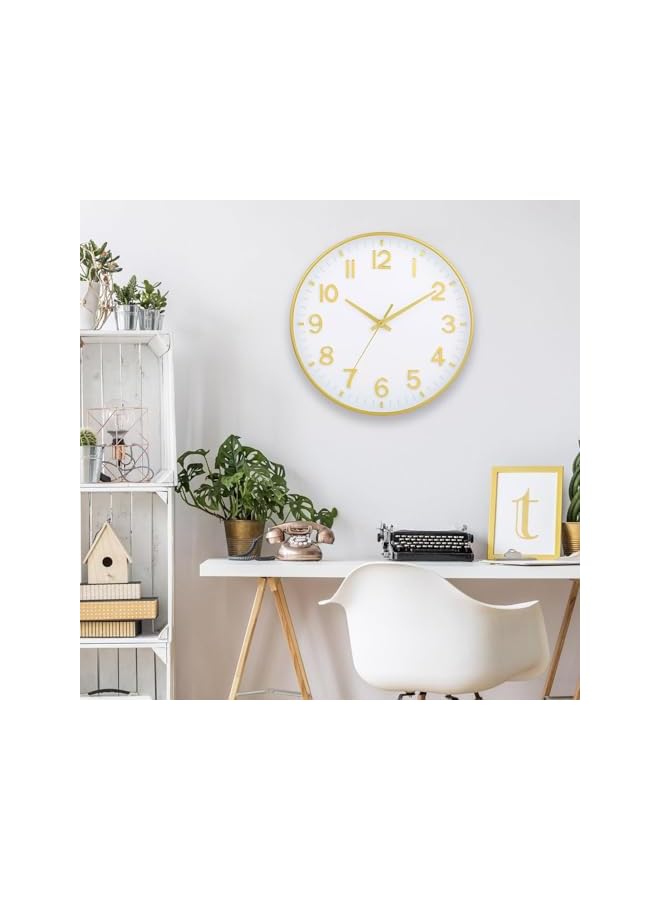 The Bros Wall Clocks, 12 inch Round Easy to Read, Battery Operated Silent Non Ticking Decorative Clocks, Modern Wall Clock for Living Room, Bedroom, Kitchen, Office and Classroom Decor - Image 5