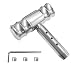BDZMC Car Gear Shift Head Car Modification Aircraft Joystick Shift Knob Aluminum Alloy Gear Shifter THandle Car Shifter Lever Universal Car Accessories Fit for Most Manual Cars Silver - Image 2