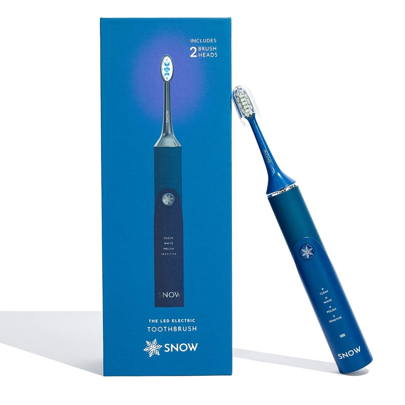SNOW Electric Toothbrush with Sonic Technology - LED Whitening - 2 LED Brush Heads & 4 Brushing Modes - Rechargeable Automatic Toothbrush for Adults with Built-in Timer - Gen 1 Polar Blue - Image 1