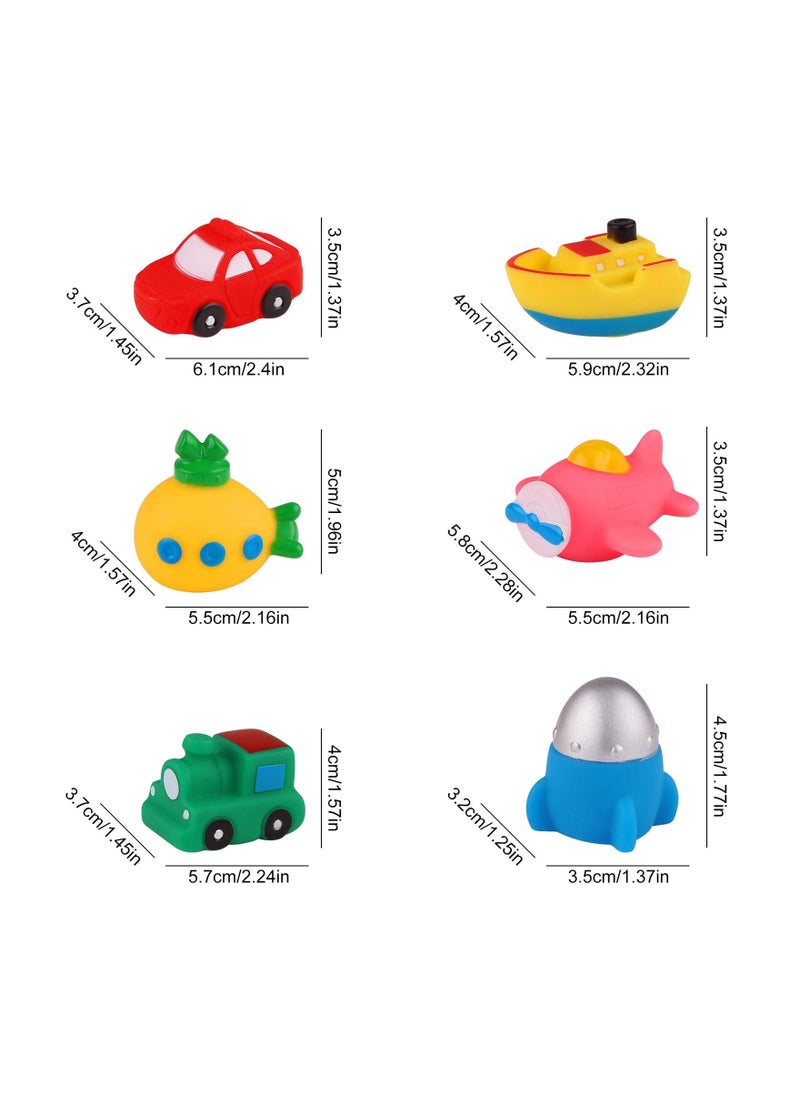 SYOSI - Bath Toys Light Up 6 Packs Floating Bath Toys Set for Baby Toddlers Kids in Birthday Shower Pool Boys Girls Children Preschool Bathtub Bathroom - Image 1