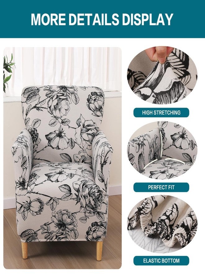 NILUOH Chair Covers Armchair Stretch Chair Slipcovers with Arms Printed Accent Chair Covers for Living Room Soft Nonslip Armchair Slipcovers Protector for Dogs Pets Home Decor - Image 2