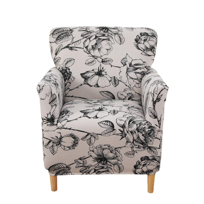NILUOH Chair Covers Armchair Stretch Chair Slipcovers with Arms Printed Accent Chair Covers for Living Room Soft Nonslip Armchair Slipcovers Protector for Dogs Pets Home Decor - Image 1