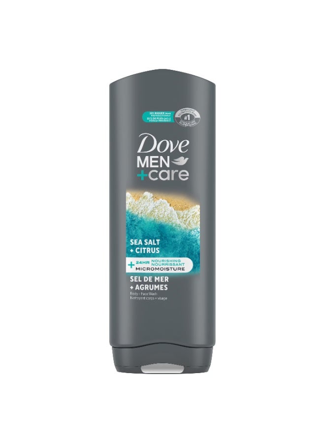 Dove Men + Care Face And Body Wash - Sea Salt + Citrus - 532ML