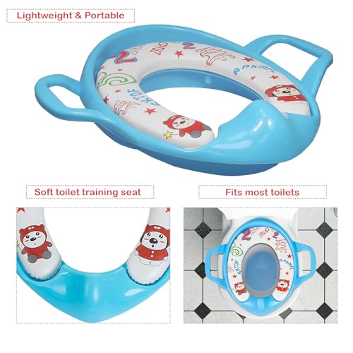 Safe-O-Kid® Aquaspa Baby Bath Tub with Soft Cushioned Potty Seat, European Safety Standard Inflatable Bathtub with Air Pump and Elegant Colorful Box for Extra Safety- Blue - Image 4