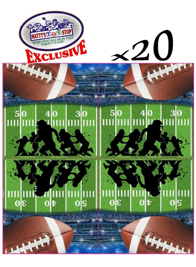 Matty's Toy Stop Deluxe Football Theme Party Supplies Set For 20 People Includes 20 Large Plates 20 Small Plates 20 Napkins 20 Cups & 2 Table Covers Perfect For Gameday Or Birthday (82 Pieces Total) - Image 5