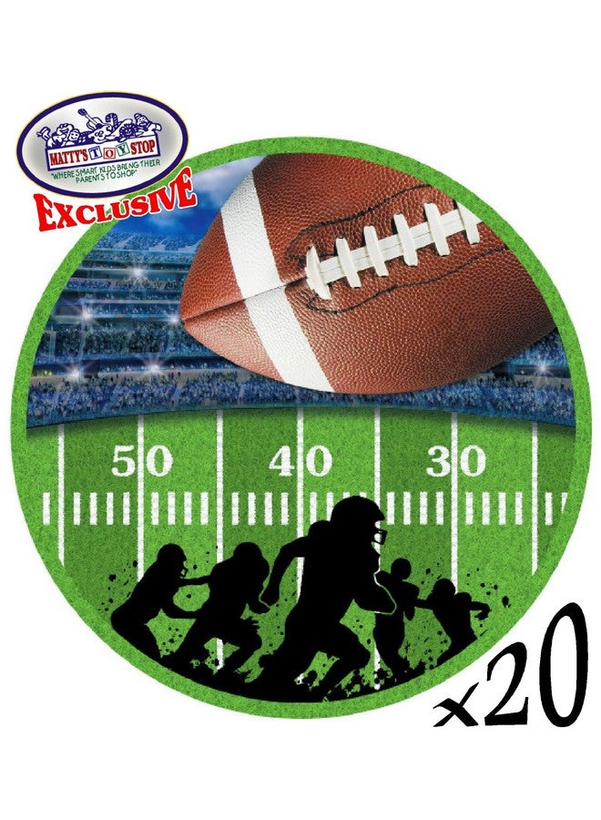 Matty's Toy Stop Deluxe Football Theme Party Supplies Set For 20 People Includes 20 Large Plates 20 Small Plates 20 Napkins 20 Cups & 2 Table Covers Perfect For Gameday Or Birthday (82 Pieces Total) - Image 3