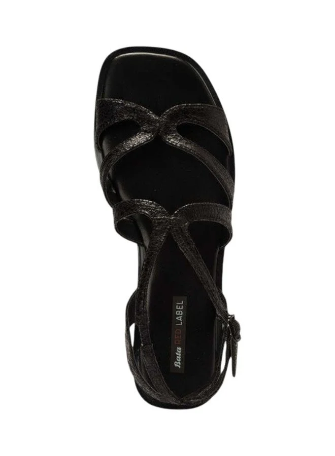 Bata Black Casual Multi‑Strap Flat Sandals for Women | Best Price UAE