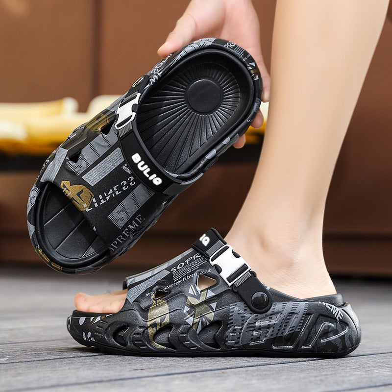 Children'S Shoes, Couple'S Beach Shoes, Unisex Sandals, Summer Outdoor Non-Slip Parent-Child Shoes, Clogs - Image 1
