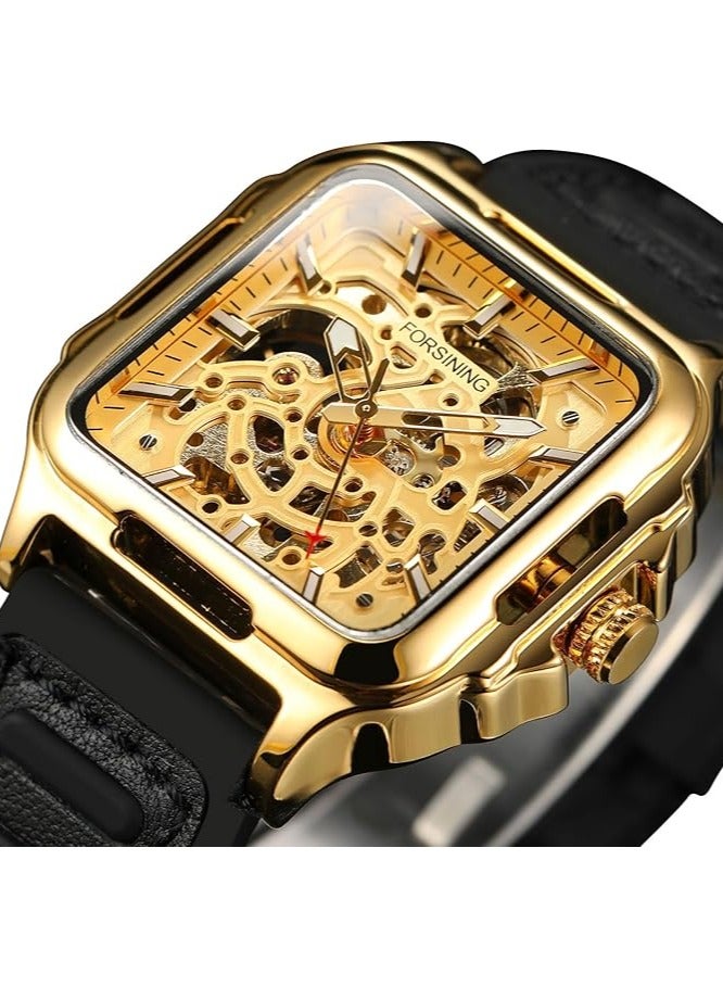 FORSINING Watches for Men Watch Leather Strap Luxury Luminous Water Resistant Automatic Mechanical Wristwatch 1008 - Image 2