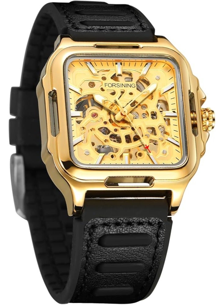 FORSINING Watches for Men Watch Leather Strap Luxury Luminous Water Resistant Automatic Mechanical Wristwatch 1008 - Image 1