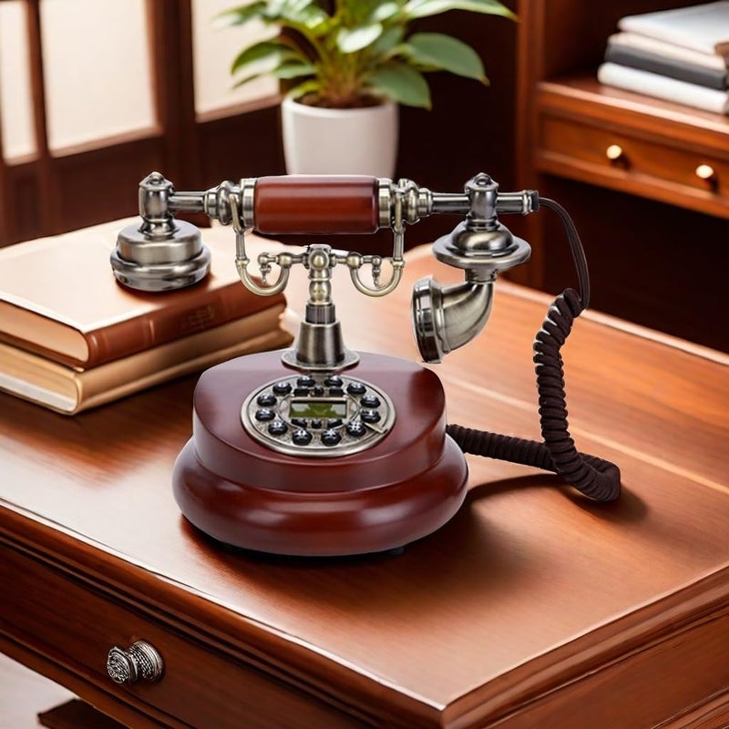 TelPal Classic Vintage Desktop Wired Office Telephone of 1950 Old Fashioned Antique Style Home Phone - Image 2