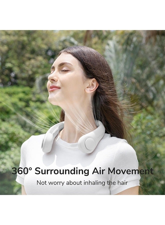 Sakulight مروحة عنق محمولة، مروحة بلا صمامات، وبطاريات 4000 ميليأمبير، يمكن مراوح شخصية - Image 2