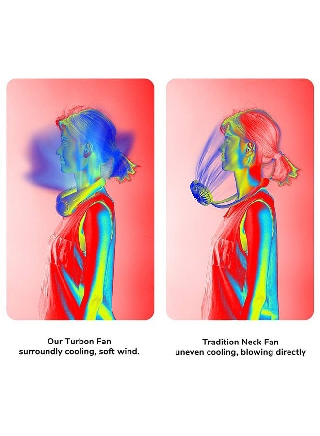 Sakulight مروحة عنق محمولة، مروحة بلا صمامات، وبطاريات 4000 ميليأمبير، يمكن مراوح شخصية - Image 4