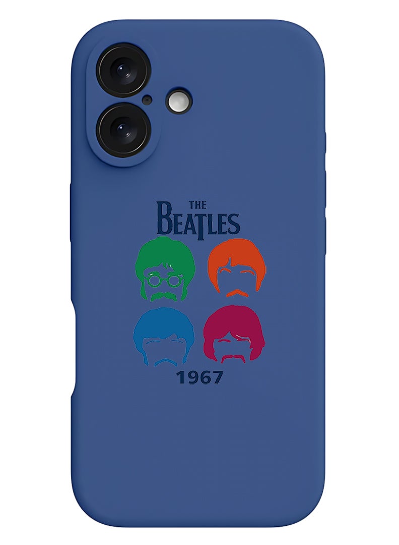 Theodor Protective Slim Fit Case Liquid Silicone Cover with Full Body Protection Anti-Scratch Shockproof Case For Apple iPhone 17 (Blue) The beatles - Image 1