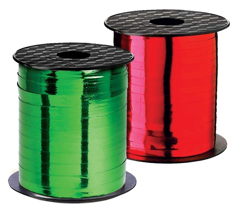 OLYPHAN Thin Christmas Curling Ribbon Curly Ribbons Holiday Metallic Red Green Ribbons Set Crimped Iridescent for Gift Wrap Holiday Party Decoration Gift Wrapping Presents Holiday - Image 3