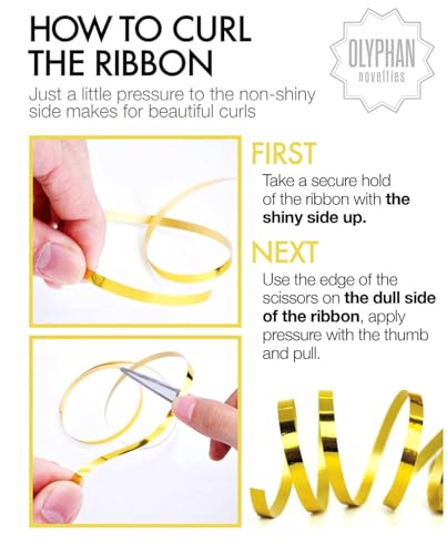 OLYPHAN Thin Christmas Curling Ribbon Curly Ribbons Holiday Metallic Red Green Ribbons Set Crimped Iridescent for Gift Wrap Holiday Party Decoration Gift Wrapping Presents Holiday - Image 5