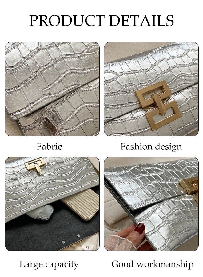 DUNISO Women Shiny Glitter Evening Clutch Envelope Handbag Evening Bag Purse Bag for Wedding Formal Cocktail Party  - Image 4