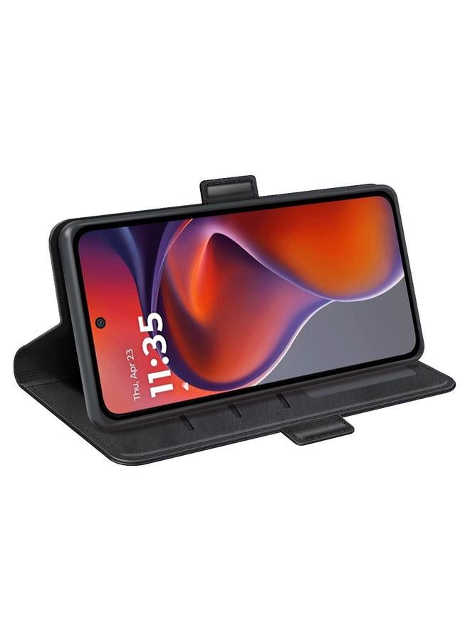 اس-توب جراب لهاتف Motorola Moto G15، جراب هاتف جلدي أفقي قابل للطي مع مشبك مغناطيسي مزدوج الجوانب - Image 5