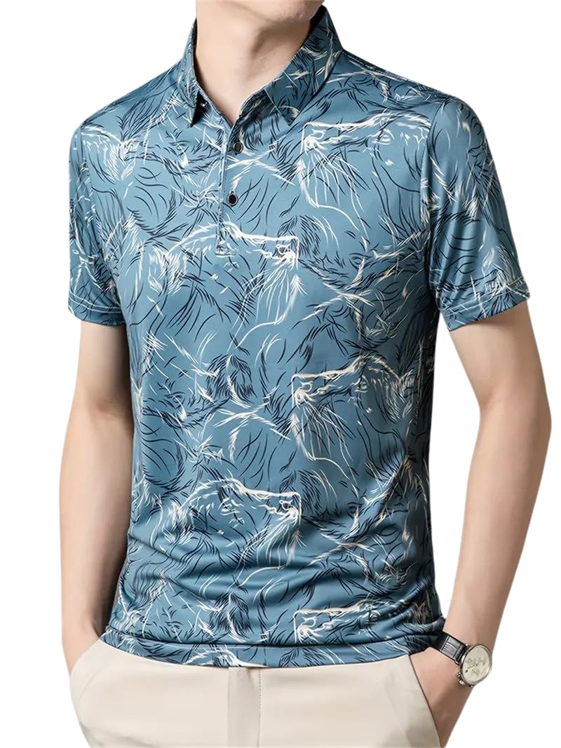 Lymio Men T-Shirt || T-Shirt for Men || Polo T Shirt (Polo 76 Blue-L) - Image 1