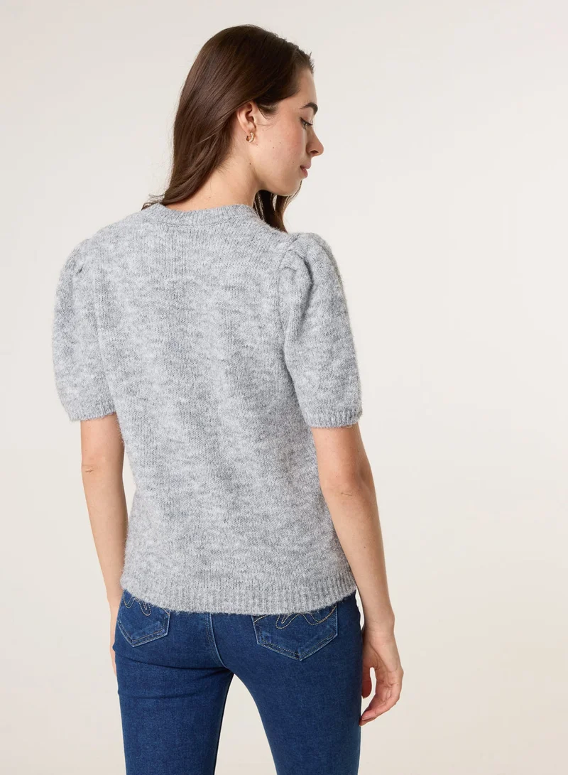 Blue Vanilla Round Neck Knit Jumper