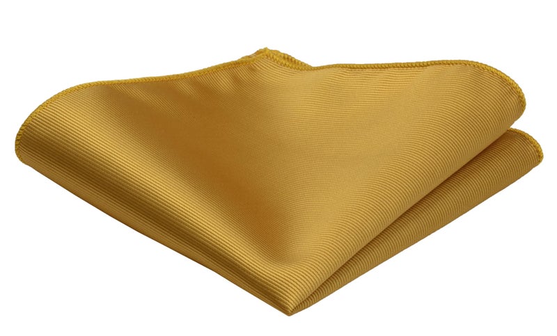GUSLESON Solid Goldenrod Wedding Ties For Men Neckties and Pocket Square Cufflinks Sets(IN0789-11) - Image 3