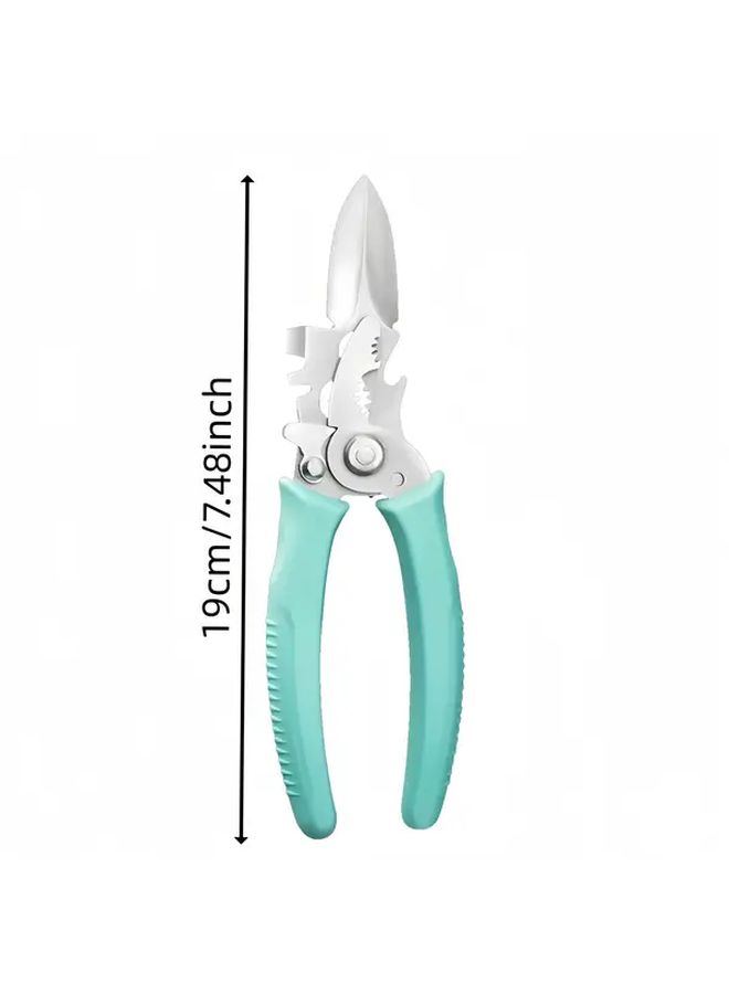 Light Blue Stainless Steel Oyster Lobster Sheller Set Comfort Grip Kitchen Tool - Image 3