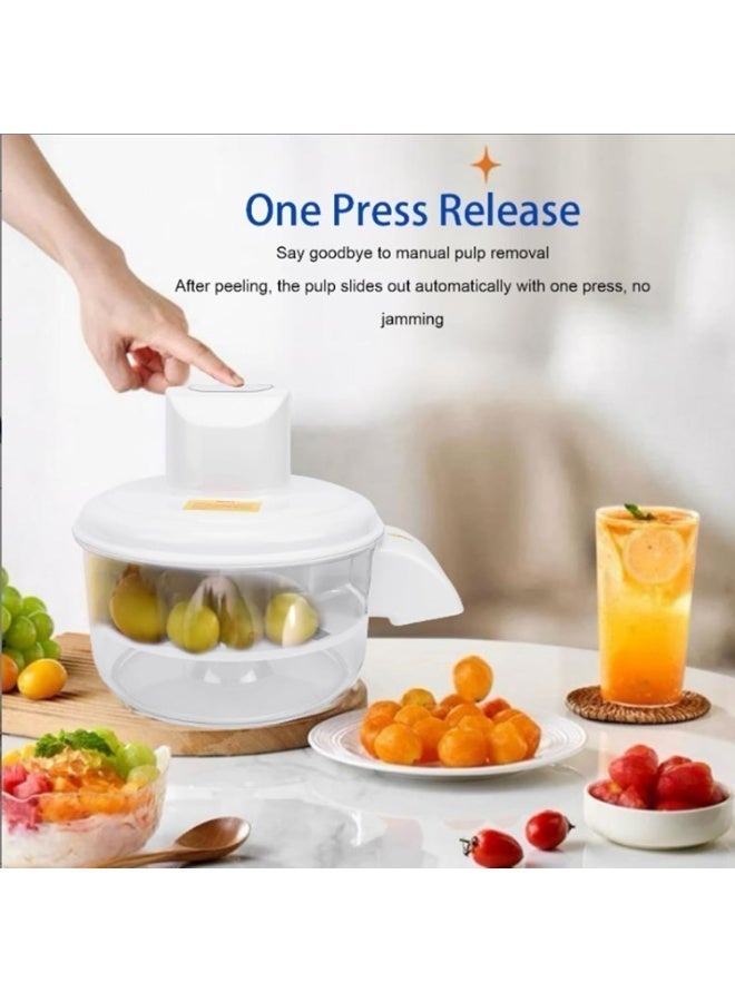 RION Electric Peeler Machine for Fruits & Vegetables, Rechargeable Quick Peeling Device with Peel–Pulp Separation, Automatic One-Click Operation - Image 3
