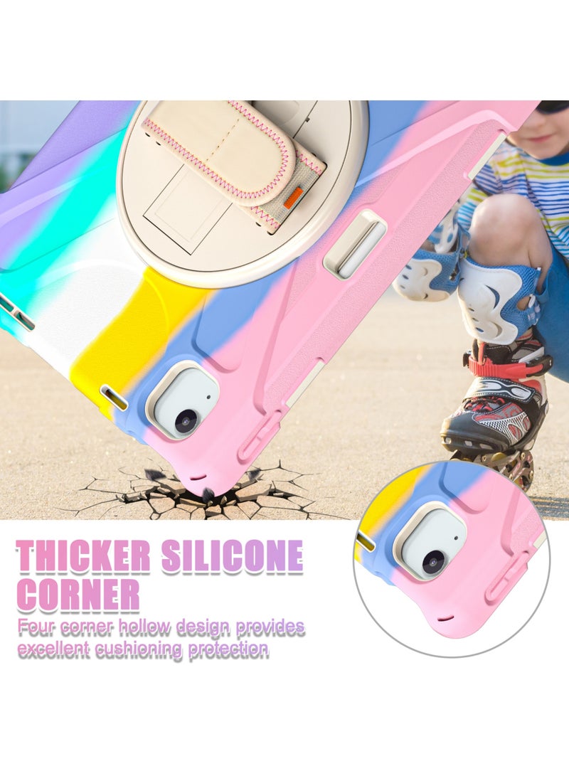 روك بو جراب لجهاز iPad Air 11 بوصة (M3/M2) 2025/2024، iPad Air 5 10.9 بوصة (2022)/Air 4 10.9 بوصة (2020) وiPad Pro 11 بوصة (2022/2021/2020/2018) مصنوع من السيليكون عالي التحمل عالي الجودة مع حامل قلم رصاص وحامل دوار 360 درجة لجهاز Air 11 بوصة/Pro 11 بوصة (2022-2018)/Air 10.9 بوصة - Image 5