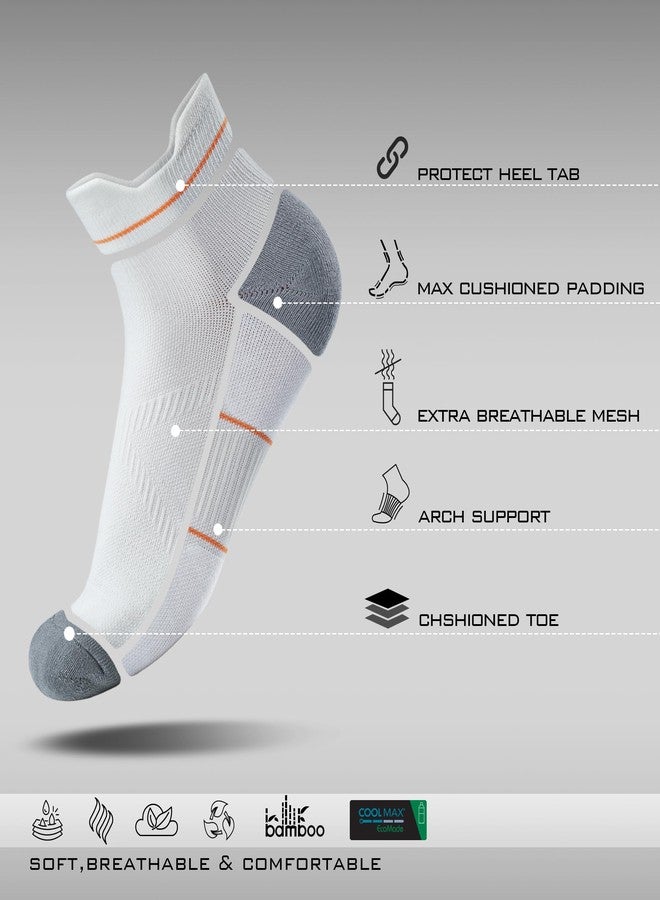 BRISIRA Bamboo Viscose Compression High Ankle Socks Men Women Cushioned Anti Blister HIking Golf Arch Support Running Socks - Image 4
