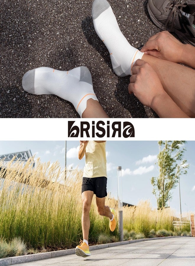 BRISIRA Bamboo Viscose Compression High Ankle Socks Men Women Cushioned Anti Blister HIking Golf Arch Support Running Socks - Image 5