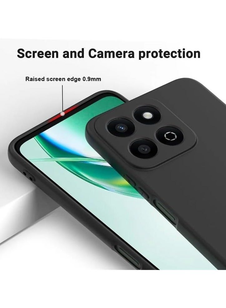 Honor X7c Case Cover Rubberised Matte Soft Silicone TPU with Camera Protection Flexible Back Case Cover for Honor X7C 2024 Black - Image 2