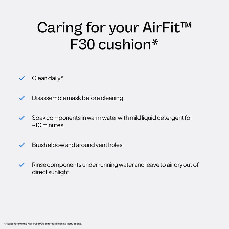 ResMed AirFit F30 Cushion - Full-Face CPAP Mask Cushion Replacement - CPAP Accessory - Minimal Contact Design - Medium - Image 4