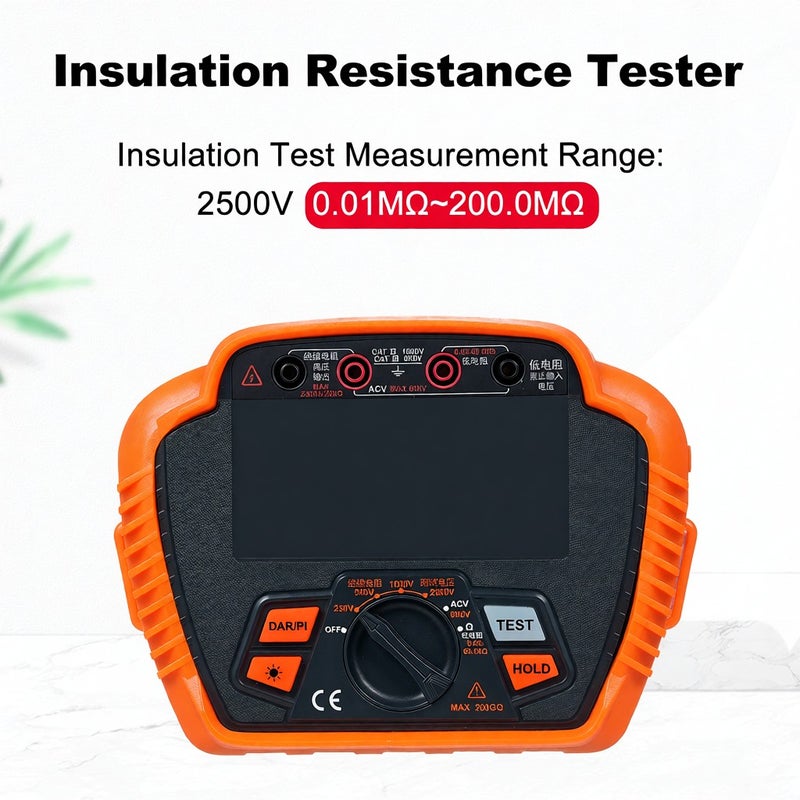 NJTY Insulation Resistance Tester 2500V Digital Megohmmeter MAX 200GΩ Measuring Low Resistance Absorption Ratio - Image 4