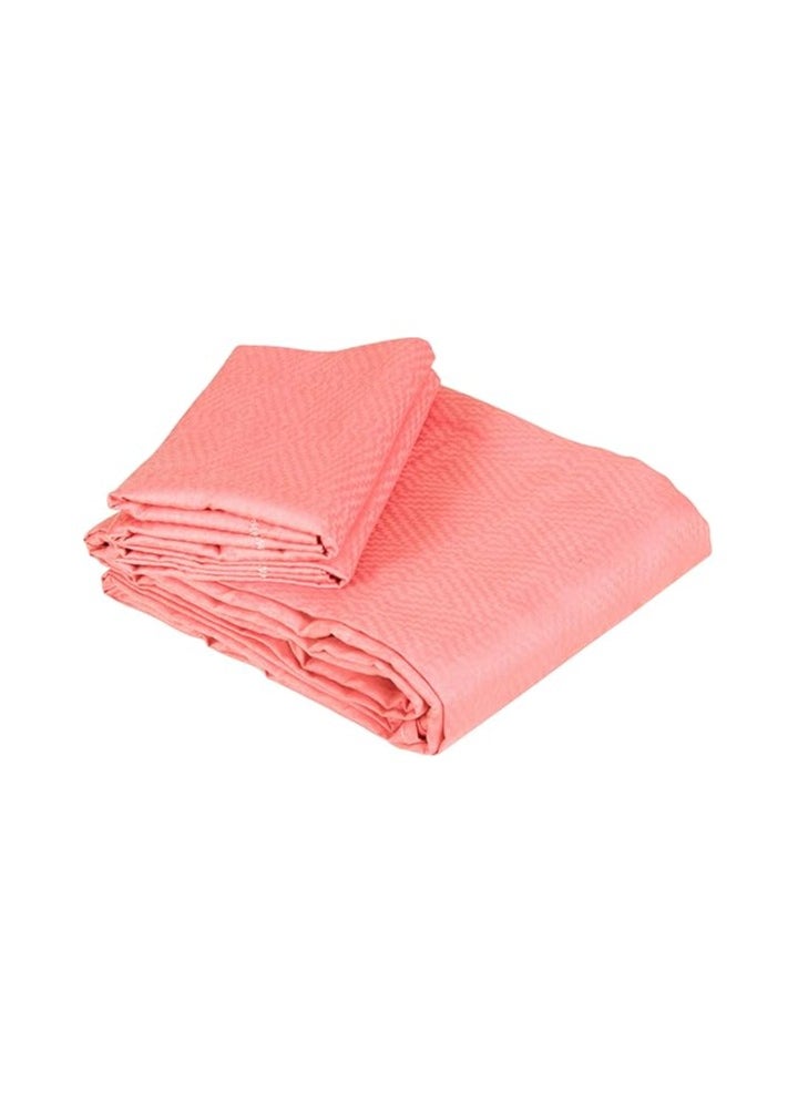 Story at Home Story at Home King Double Bedding Set, Pink, 270 x 235 cm, NVG1429, 3 Pieces  - Image 5