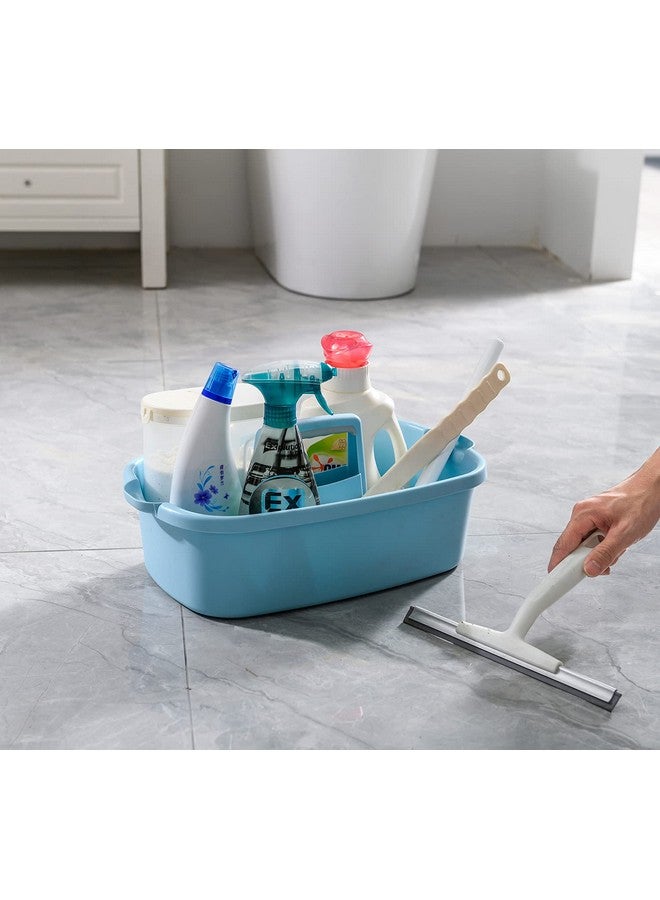 ALINK ALINK Large Plastic Shower Caddy Tote, Portable Storage Caddy Basket Organizer with Handle for Dorm, Bathroom, Tool, Garden, Kitchen, Cleaning Supplies - Blue  - Image 3